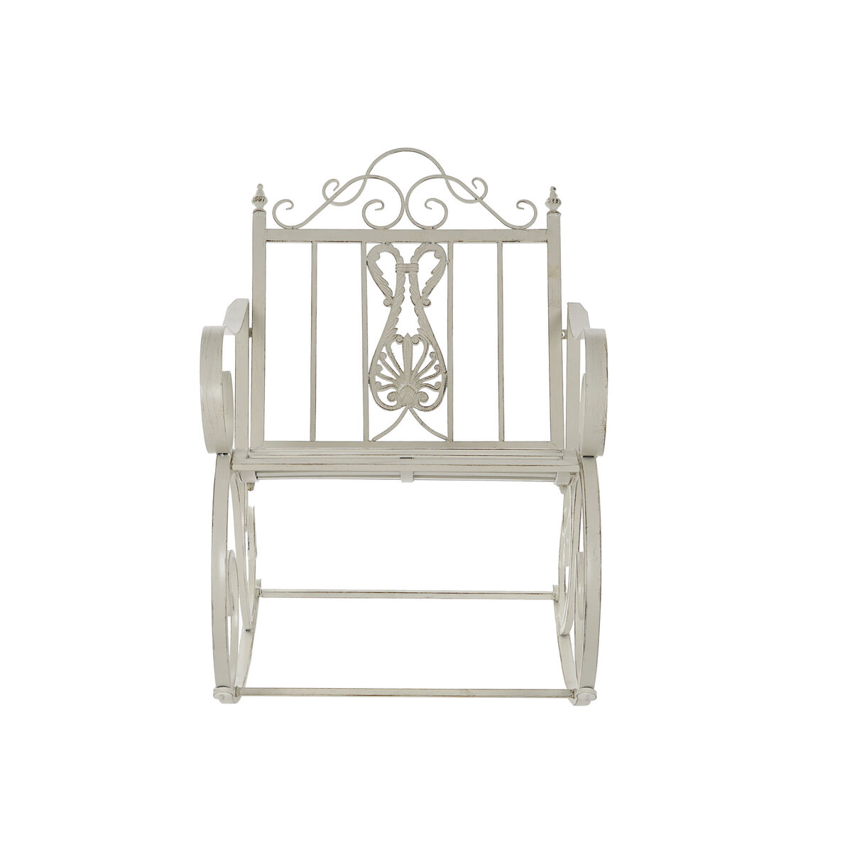 Rocking Chair DKD Home Decor Metal Aluminium White (63 x 89 x 92 cm)