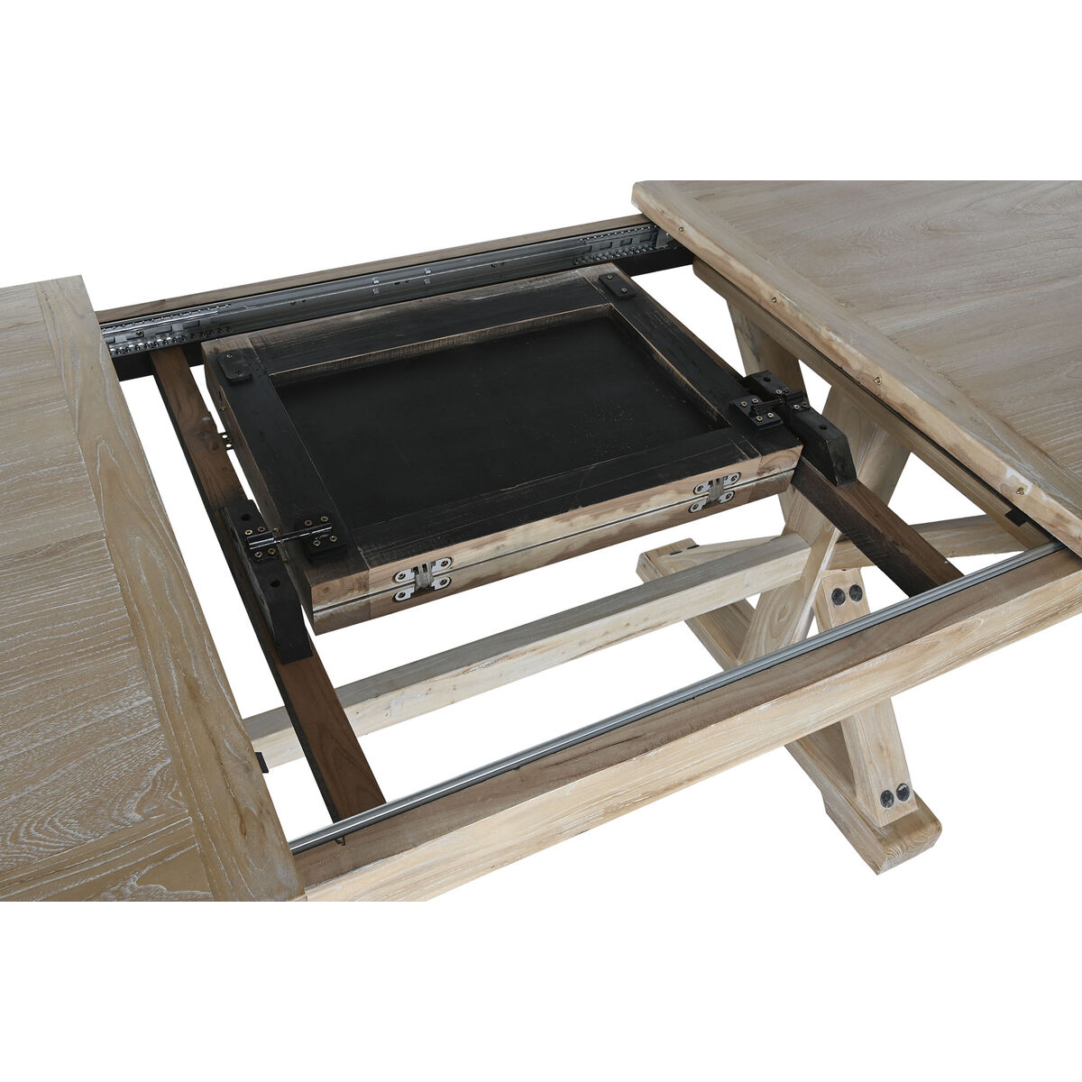 Dining Table Home ESPRIT Natural Recycled Wood Elm wood 180 x 90 x 76 cm