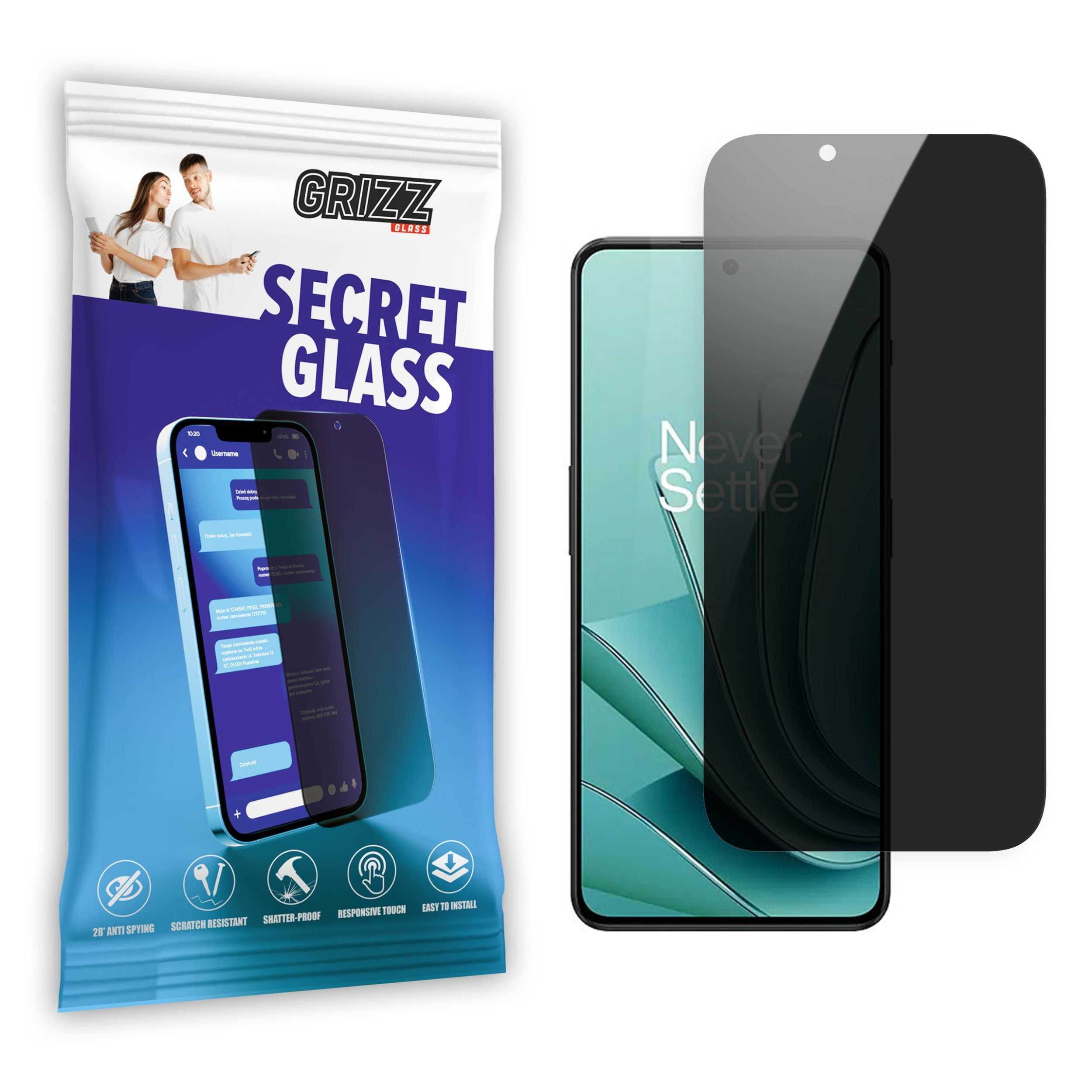 GrizzGlass SecretGlass OnePlus Ace