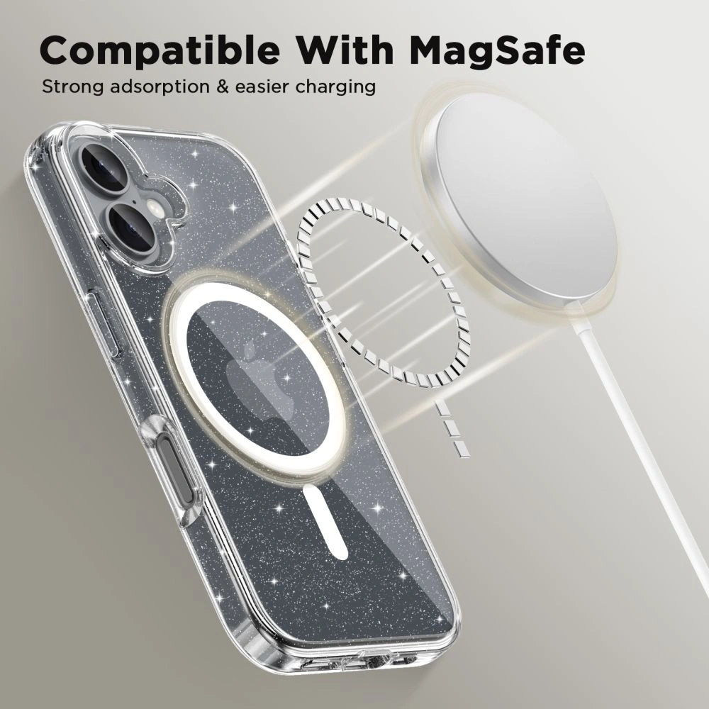 Tech-protect Flexair Hybrid MagSafe Case for Apple iPhone 16 Glitter
