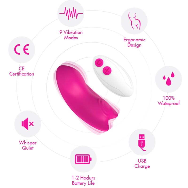 ARMONY - BUTTERFLY WEARABLE PANTIES VIBRATOR REMOTE CONTROL PURPLE