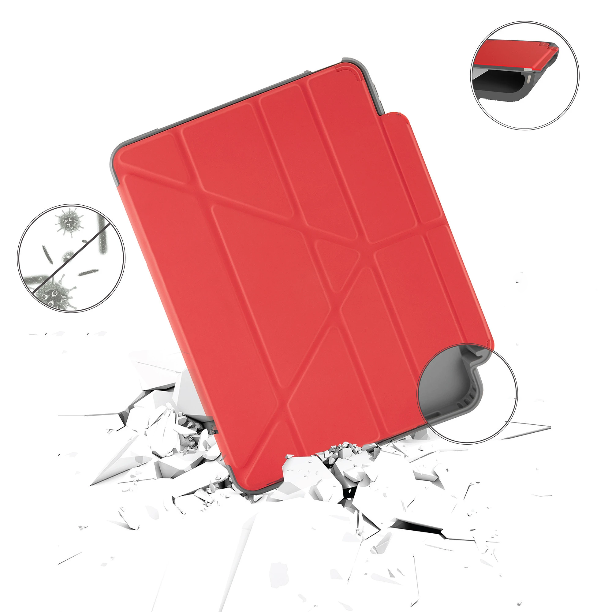 Pipetto Origami No2 Pencil Shield Apple iPad Air 10.9 2020 4 Gen (red)