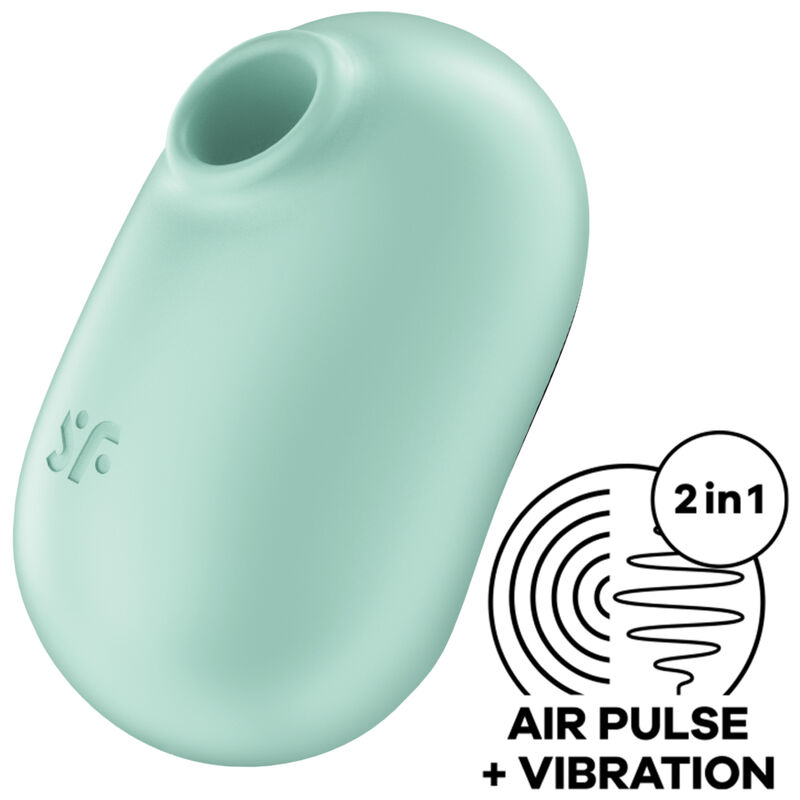 SATISFYER PRO TO GO 2 DOUBLE AIR PULSE STIMULATOR & VIBRATOR - GREEN