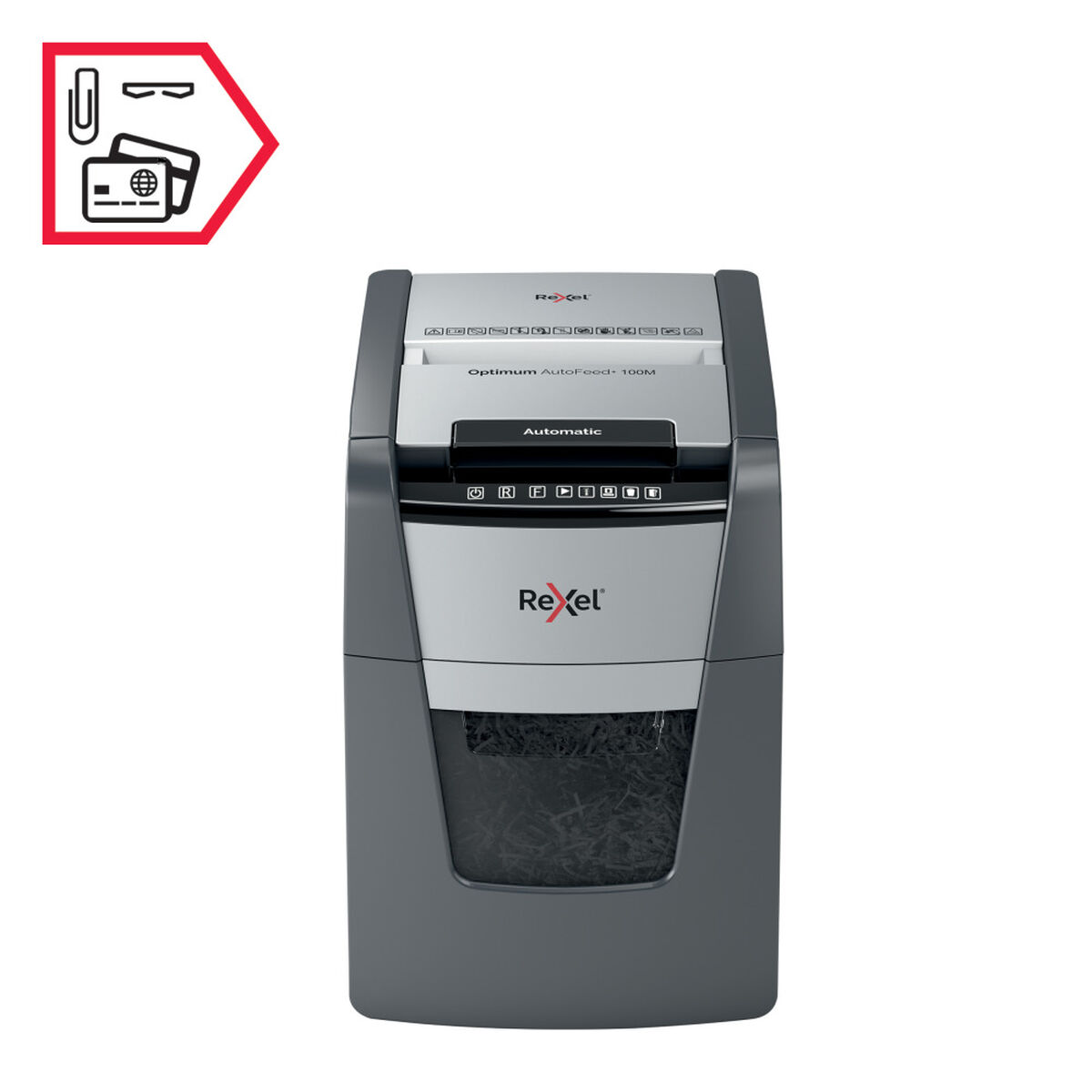 Micro-Cut Paper Shredder Rexel Optimum Auto+ 100M Micro-Cut Paper Shredder Rexel Optimum Auto+ 100M