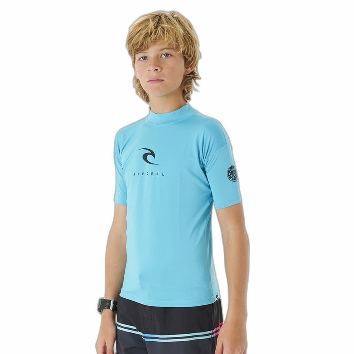 Children’s Short Sleeve T-Shirt Rip Curl Corps L/S Rash Vest Blue Lycra Surf Children’s Short Sleeve T-Shirt Rip Curl Corps L/S Rash Vest Blue Lycra Surf