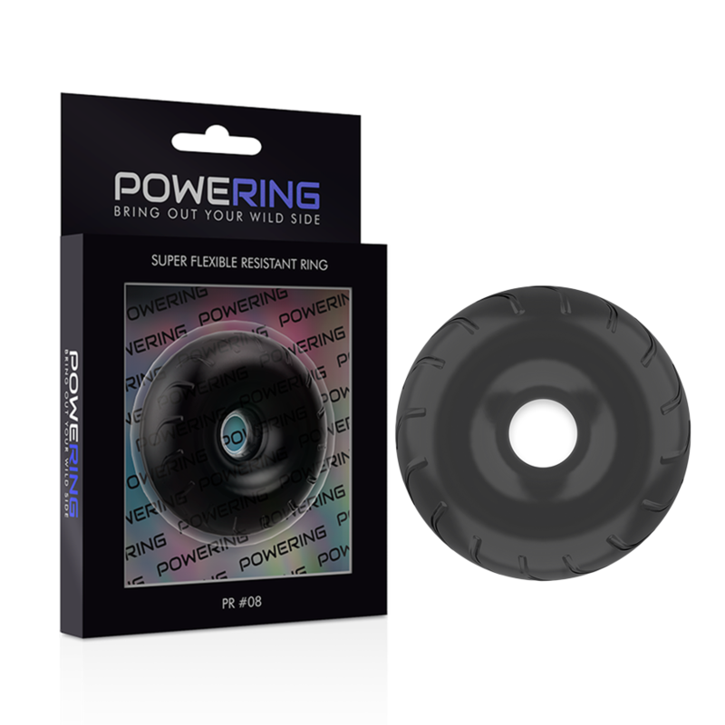 POWERING- SUPER FLEXIBLE AND RESISTANT PENIS RING 5CM PR08 BLACK