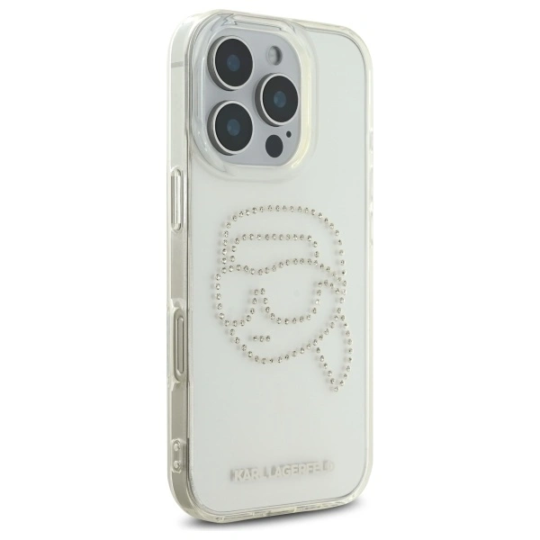Karl Lagerfeld KLHCP16XHKHDCELT Apple iPhone 16 Pro Max hardcase IML Rhinestones Karl Head transparent