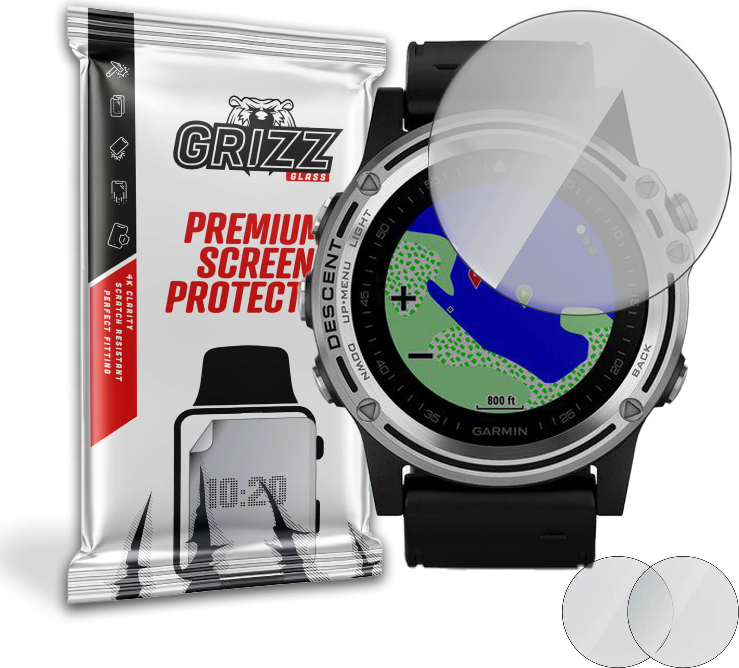 GrizzGlass PaperScreen Garmin Descent Mk1