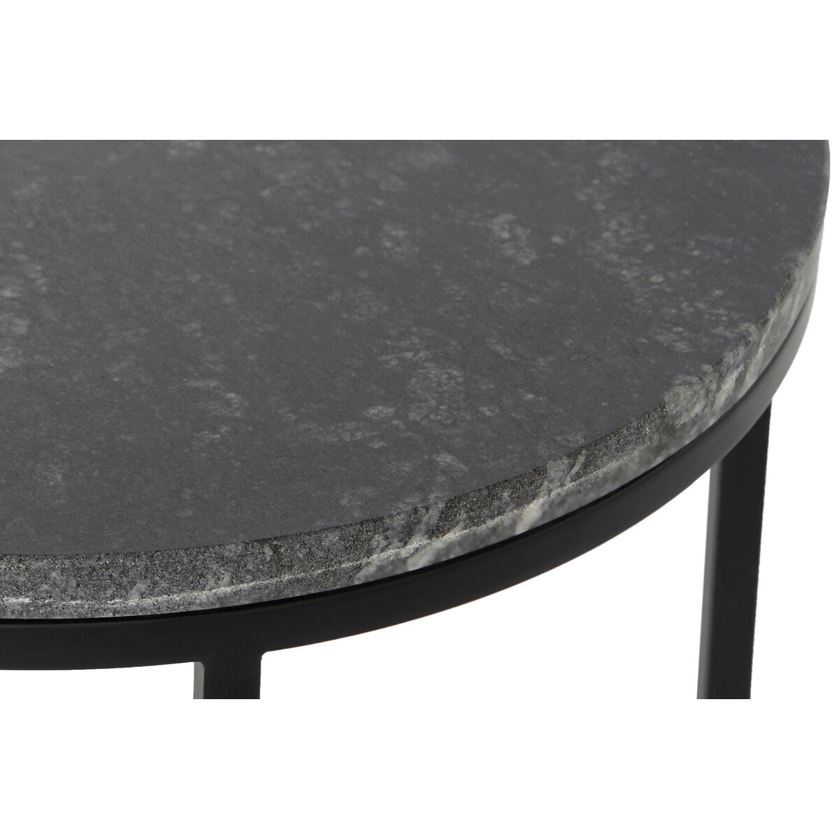 Set of 2 tables DKD Home Decor Black Aluminium Marble 46 x 46 x 58 cm