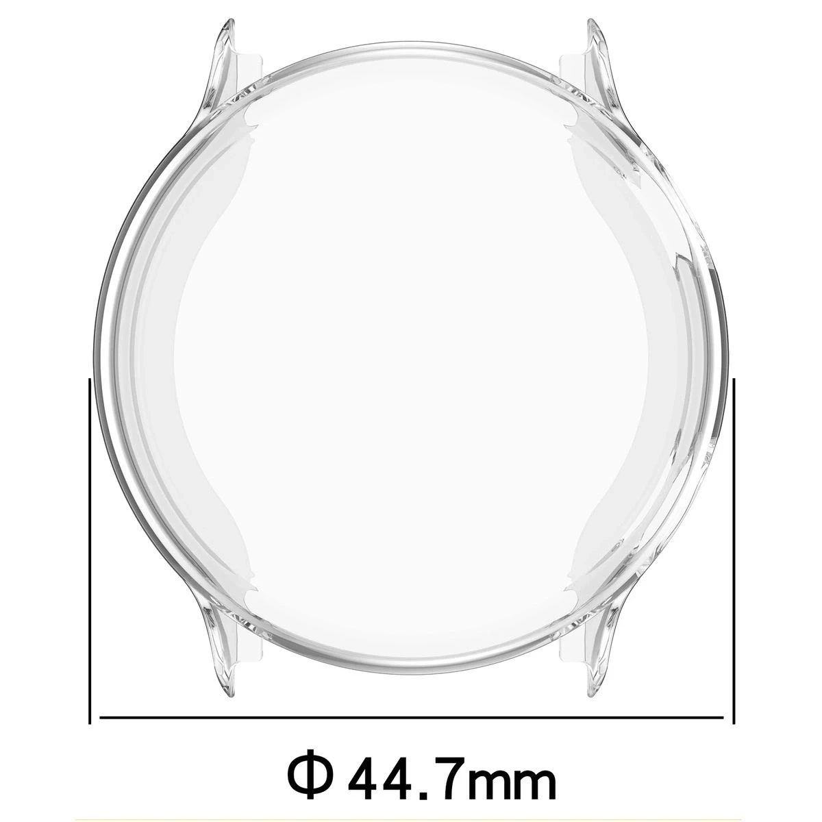 Etui z osłoną ekranu Bizon Case Watch Felipe do Garmin Vivoactive 6 przeźroczyste