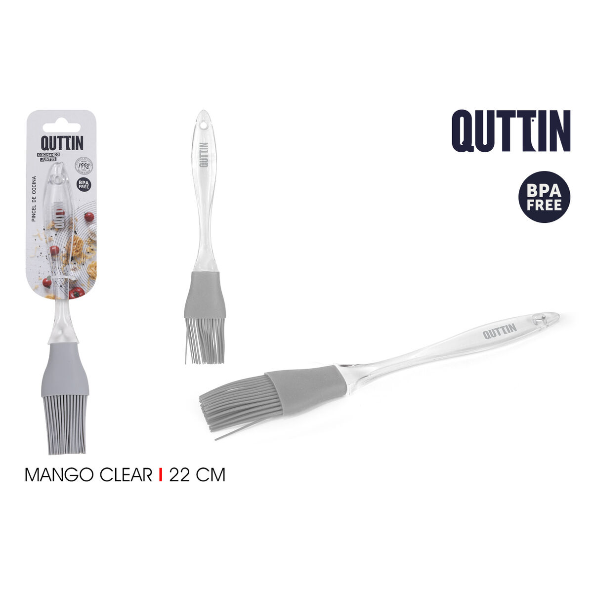 Kitchen Brush Quttin Clear 24 x 4 x 0,5 cm Silicone