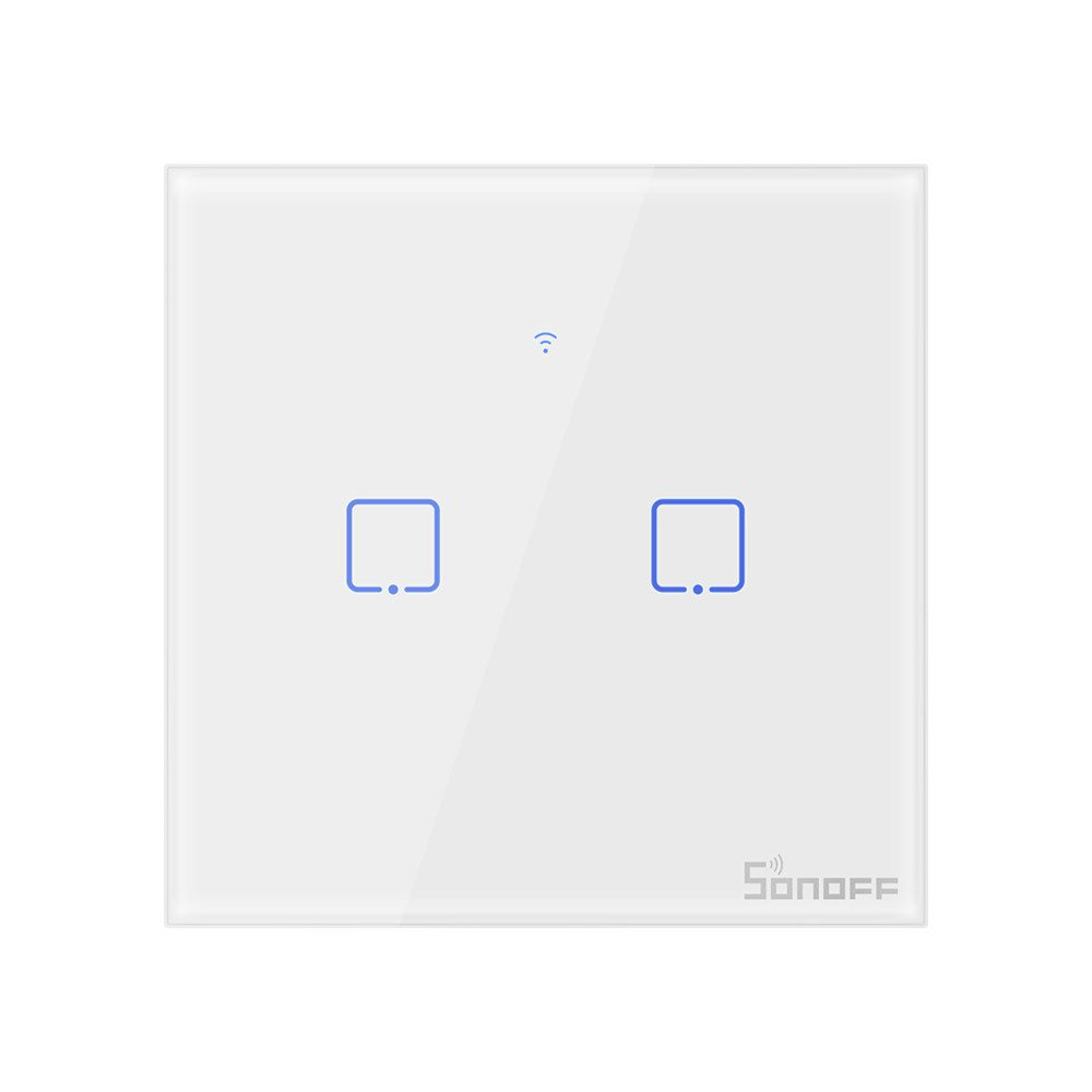 Touch light switch WiFi Sonoff T0 EU TX (2-channel) white