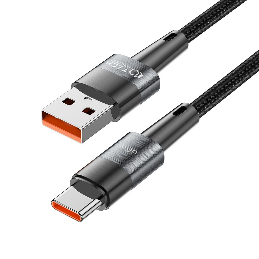 Tech-protect Ultraboost USB-A/USB-C Cable 66W 6A 100cm Grey