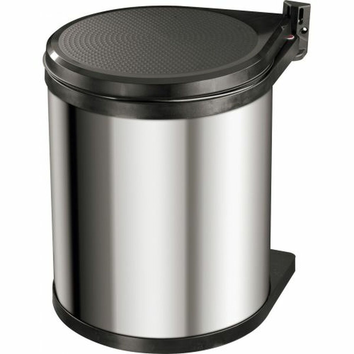 Waste bin Hailo Compact-Box Steel 15 L Black Grey Integrable