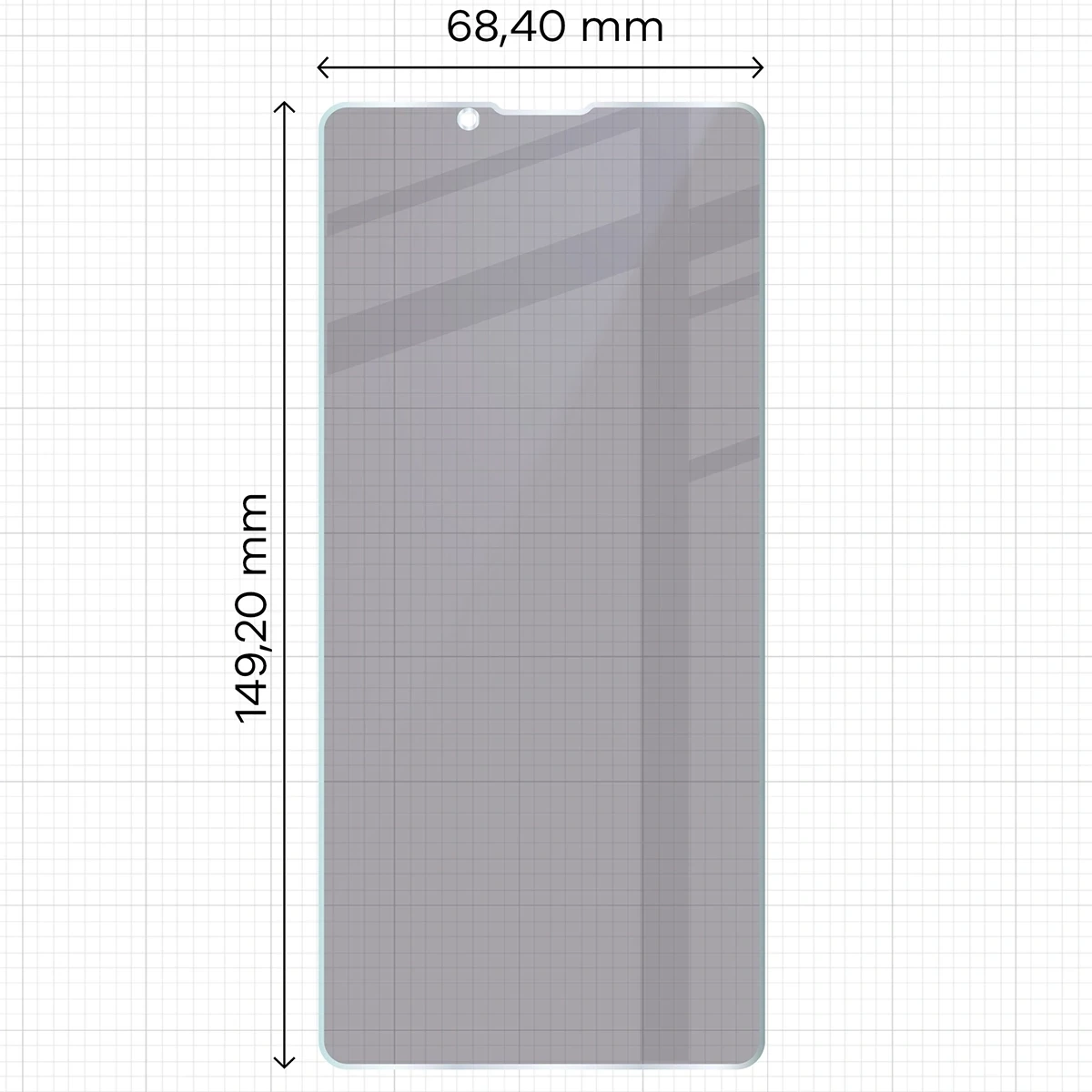 Prywatyzujące szkło hybrydowe Bizon Glass Mule Shadow do Sony Xperia 10 VII matowe