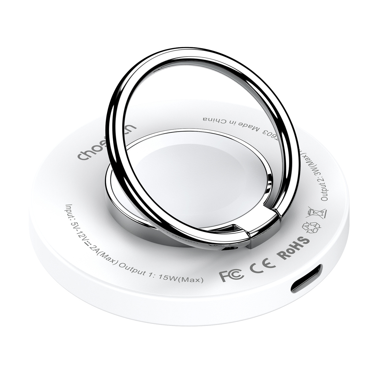 Choetech T603-F MagSafe inductive charger with finger grip white