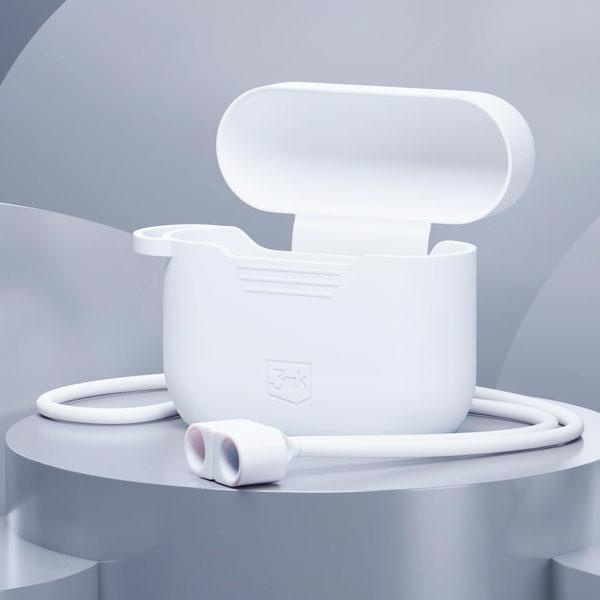 3MK Silicon Case Apple AirPods Pro + carabiner white