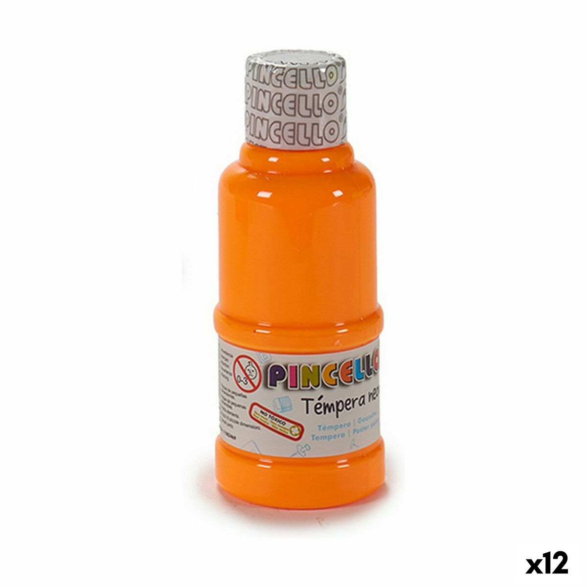 Tempera Neon Orange 120 ml (12 Units)