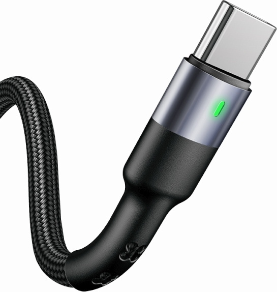 USAMS Nylon Cable U26 USB-C 1m 3A Fast Charging black SJ313TC01 (US-SJ313)