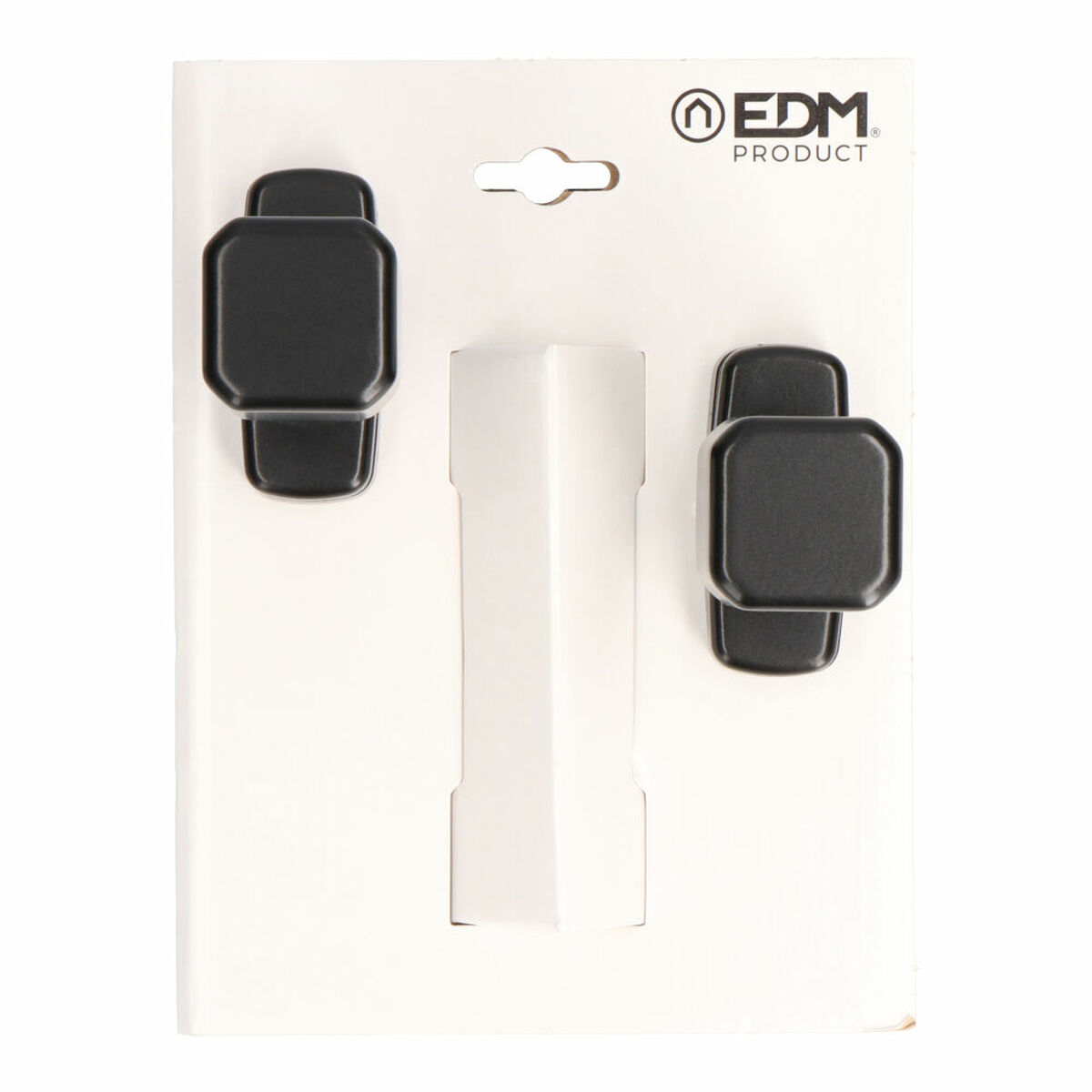 Doorknob EDM 6807 Black Aluminium 80 x 39 mm