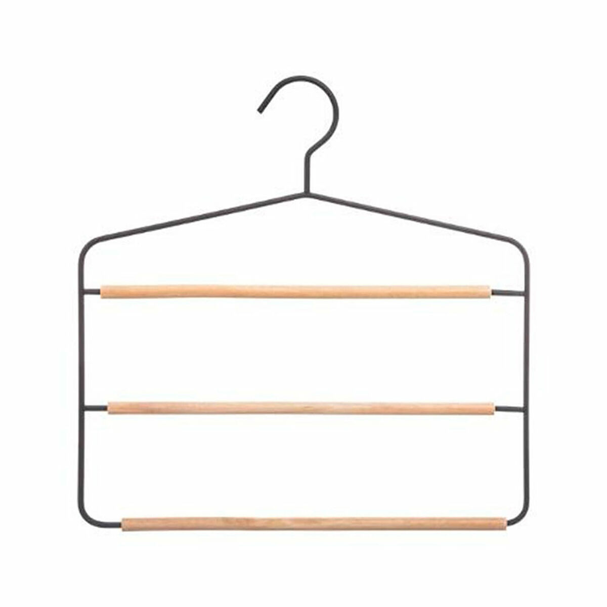 Multi Hanger 5five Black Wood Trousers 36 x 34,5 x 1,3 cm Metal