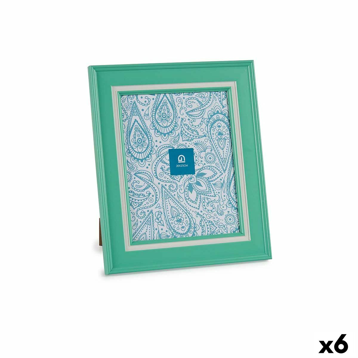 Photo frame Crystal Green Plastic (6 Units) (2 x 33 x 28 cm)