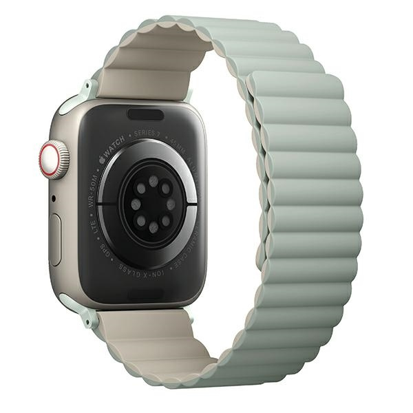 UNIQ Revix strap Apple Watch 4/5/6/7/8/SE/SE2/9/10 40/41/42mm Reversible Magnetic green-beige/sage-beige