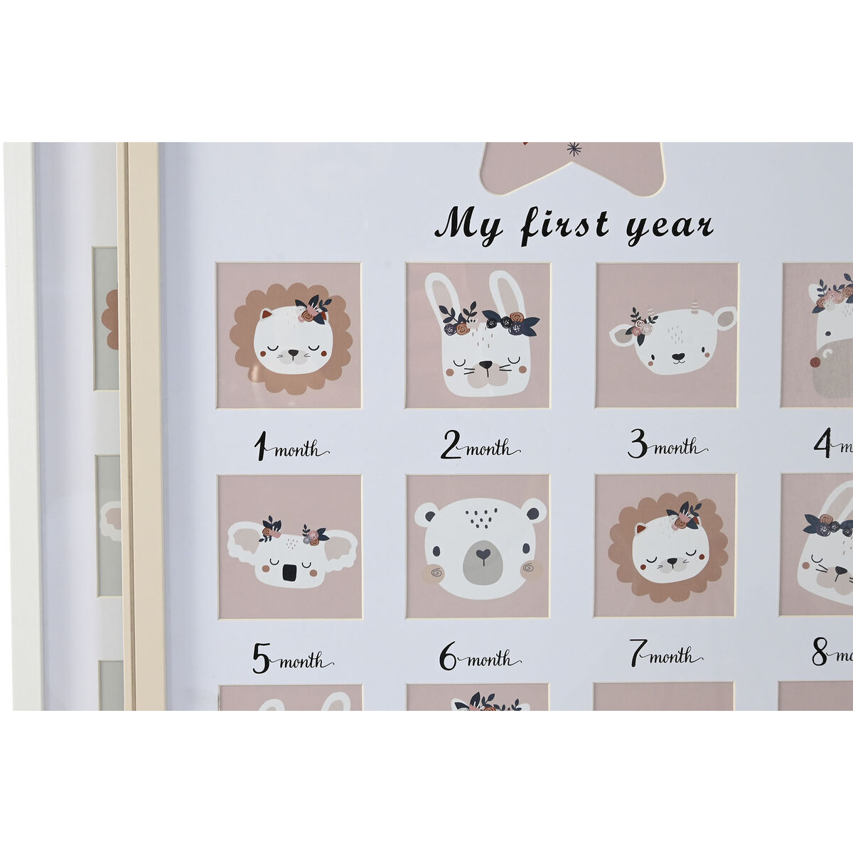 Photo frame Home ESPRIT Crystal MDF Wood 40,5 x 2 x 49,5 cm (4 Units)