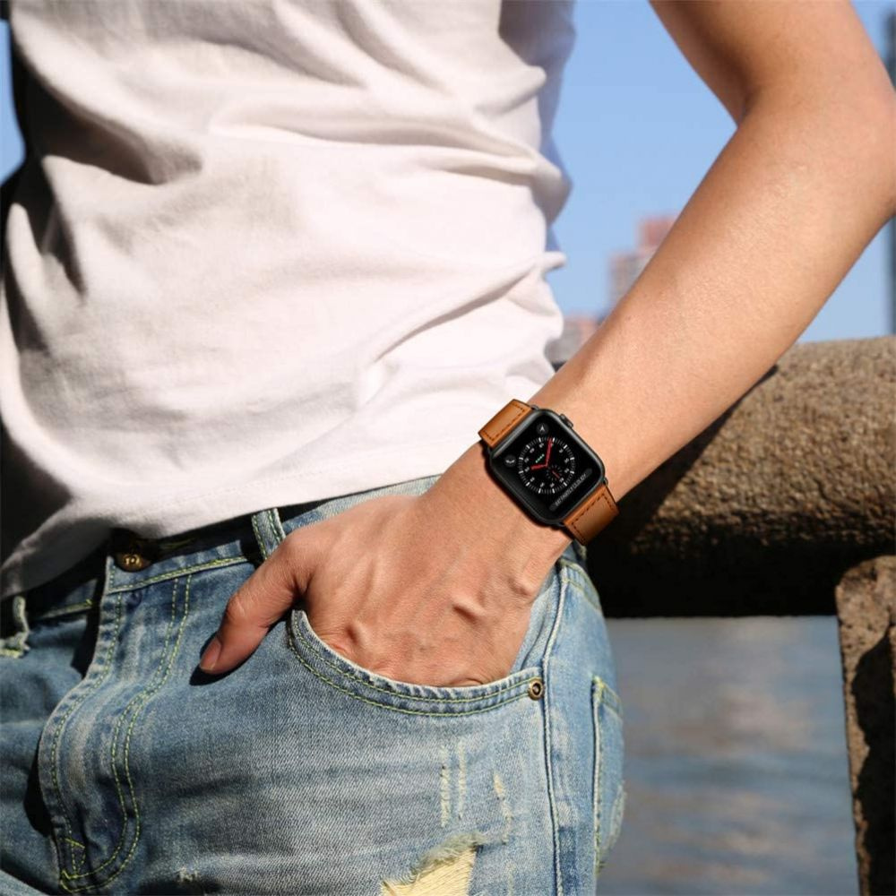 Tech-protect Leatherfit Apple Watch SE/6/5/4 42/44mm Brown