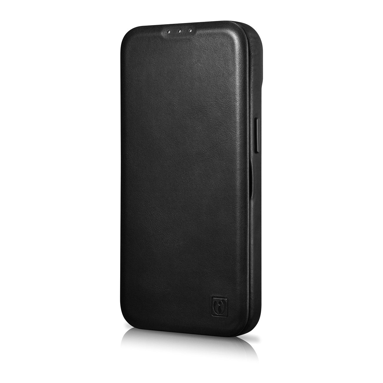 iCarer CE Oil Wax Premium Leather Folio MagSafe Apple iPhone 14 black