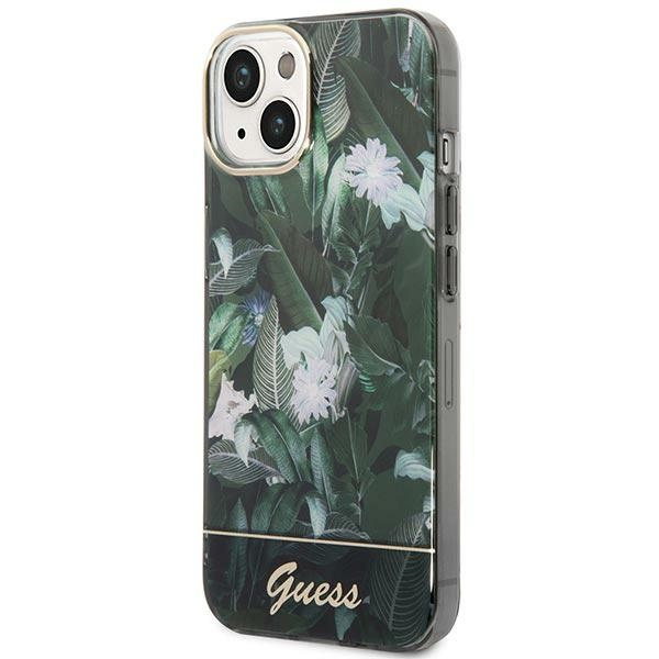 Guess GUHCP14SHGJGHA Apple iPhone 14 green hardcase Jungle Collection