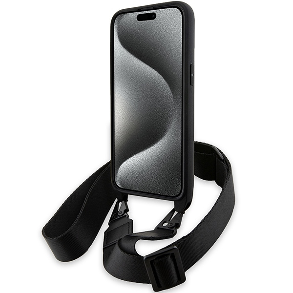 BMW BMHCP15L23PSCCK Apple iPhone 15 Pro hardcase M Edition Carbon Stripe & Strap black
