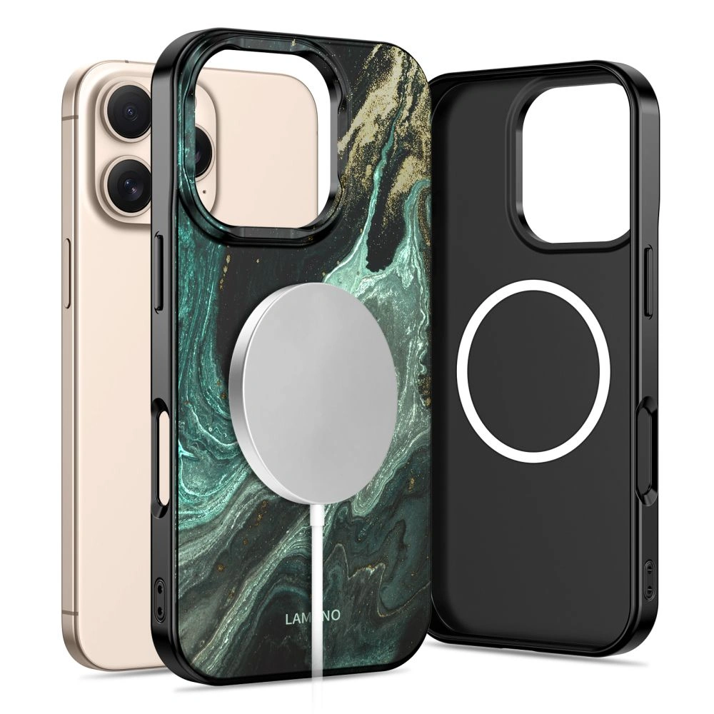 Etui Tech-Protect Lamano MagSafe do Apple iPhone 16 Pro Verde Aura