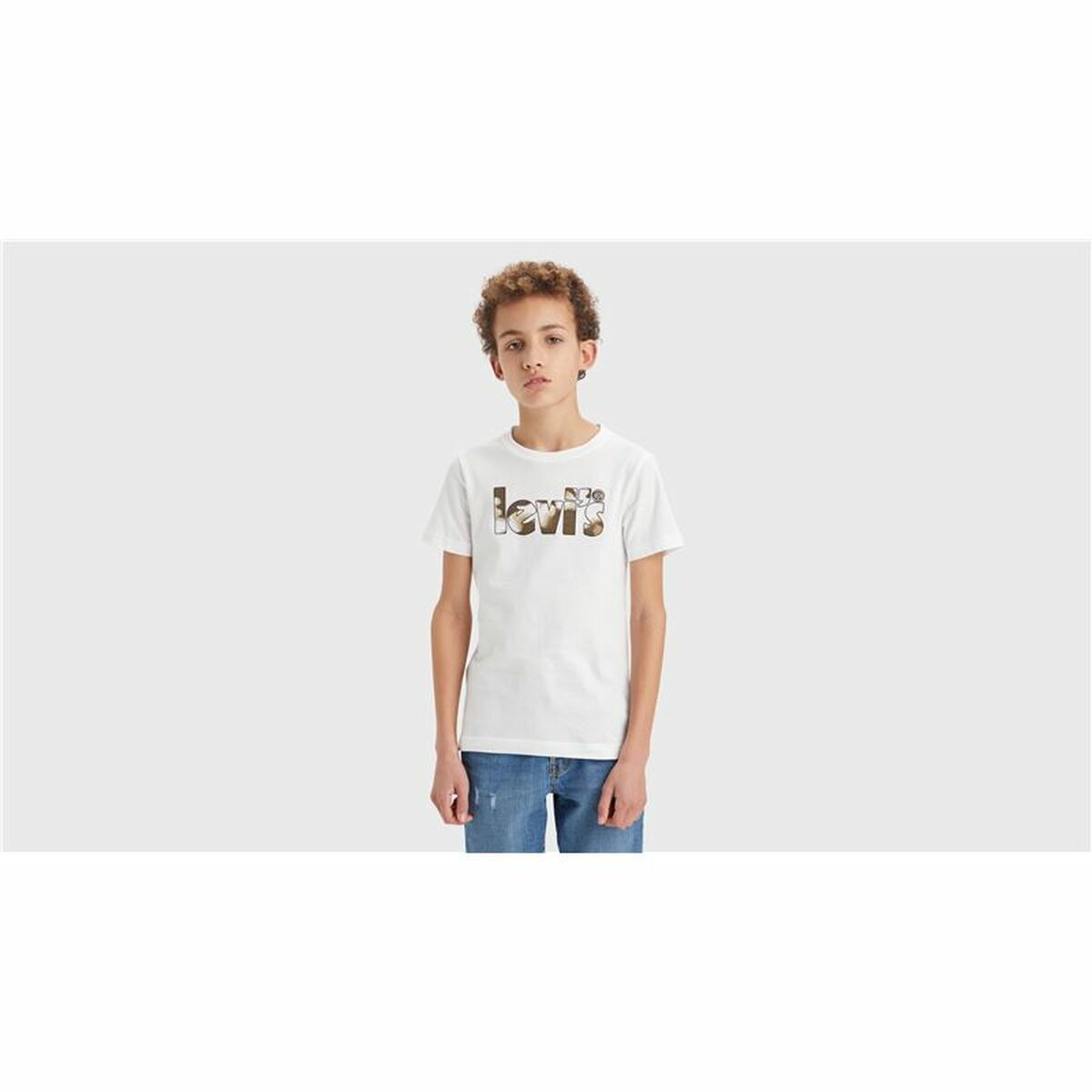 T-shirt Levi's Camo Poster Logo Bright 60732 White T-shirt Levi's Camo Poster Logo Bright 60732 White