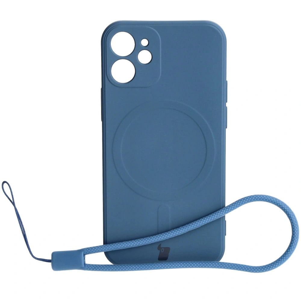 Bizon Case Silicone MagSafe Sq Apple iPhone 12 Mini navy blue