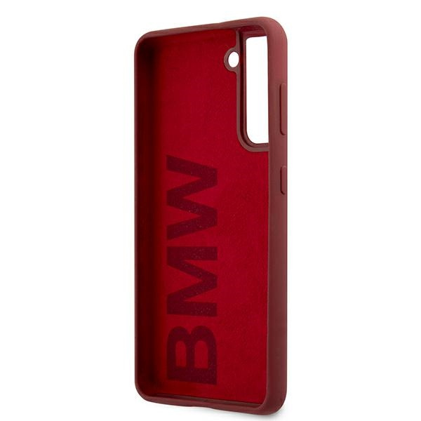 BMW BMHCS21SSLBLRE Samsung Galaxy S21 red hardcase Silicone Signature Logo