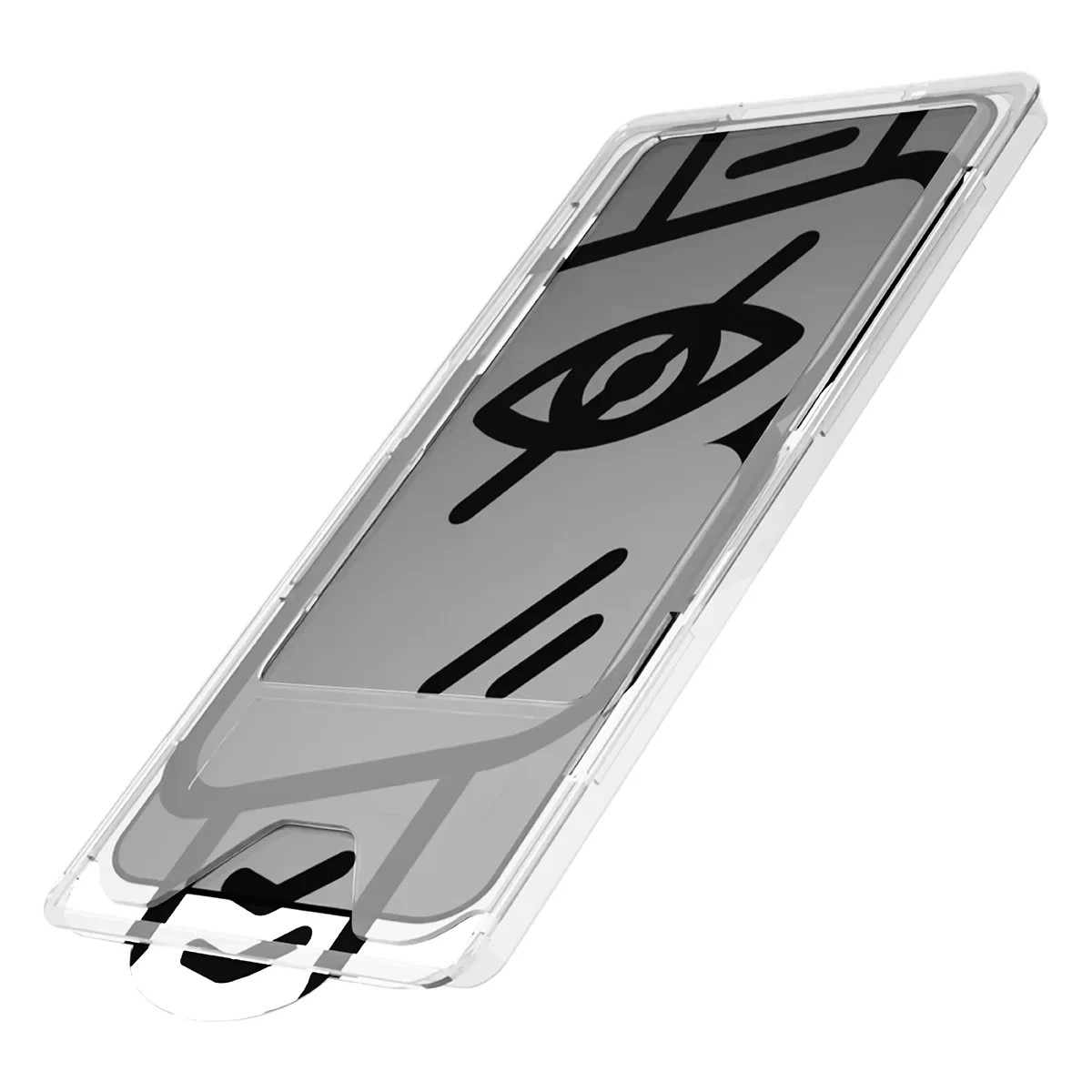 Szkło prywatyzujące z ramką aplikacyjną Bizon Glass Aplikator Shadow do Apple iPhone 16 Pro / 17