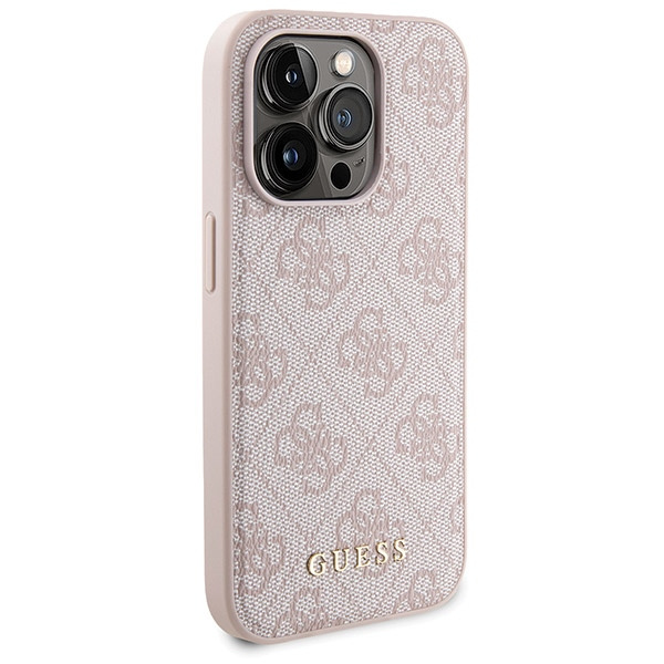 Guess GUBPM5P15L4GEMGP Apple iPhone 15 Pro hardcase + Powerbank 5000mAh MagSafe 4G Metal Logo pink