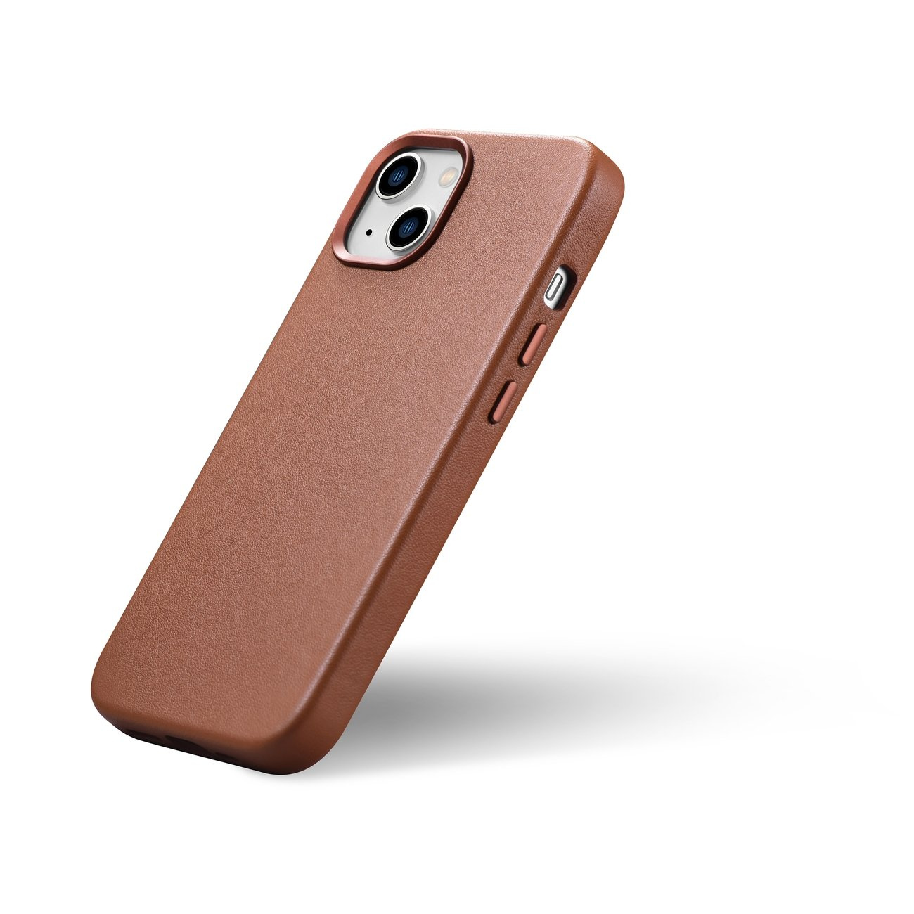 iCarer Case Leather MagSafe Apple iPhone 14 Plus brown
