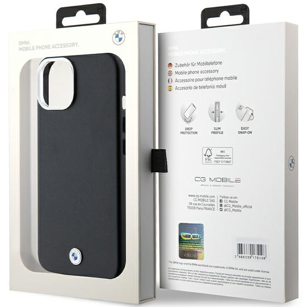 BMW BMHMP14S23PUFWK Apple iPhone 14 / 15 Signature Wrapped Metal MagSafe black