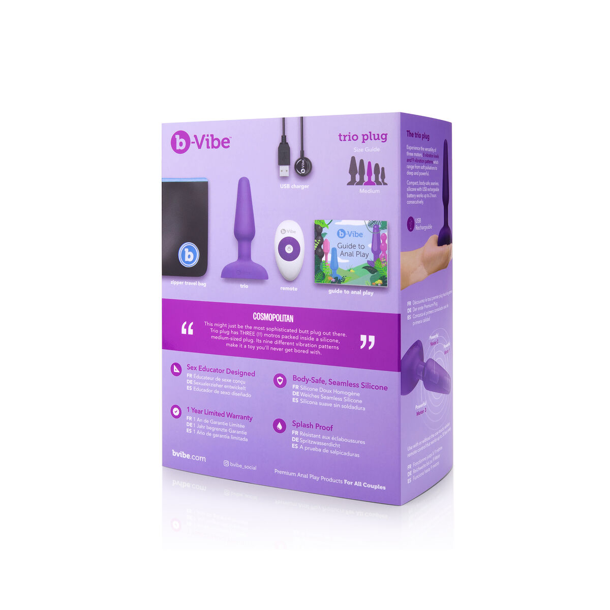 Trio Remote Control Plug Purple B-Vibe 05882530000 Trio Remote Control Plug Purple B-Vibe 05882530000