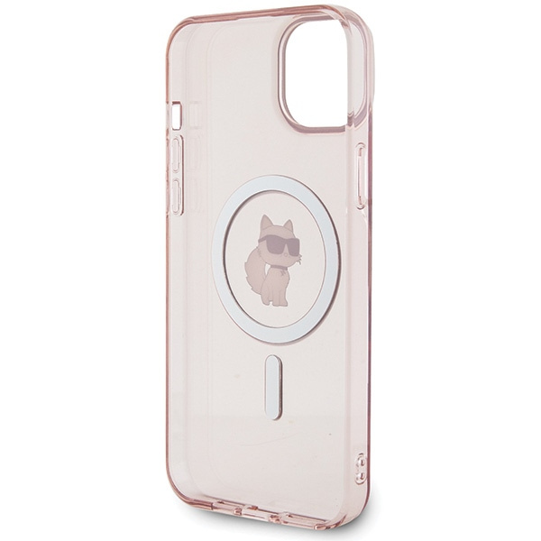 Karl Lagerfeld KLHMP15MHFCCNOP Apple iPhone 15 Plus / 14 Plus hardcase IML Choupette MagSafe pink