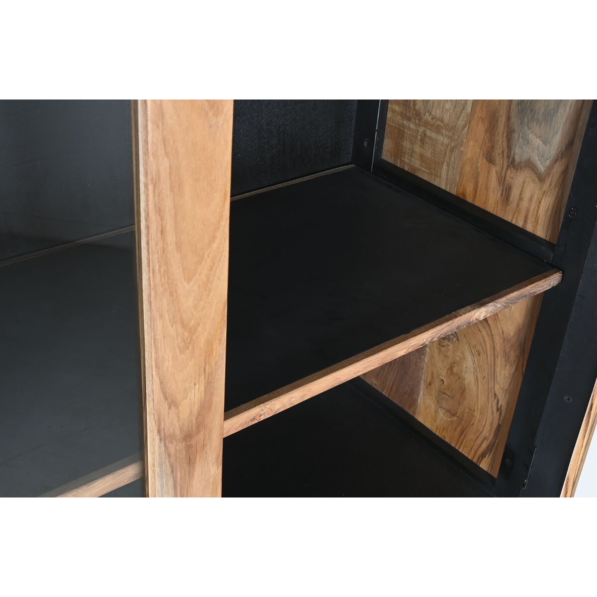 Display Stand Home ESPRIT Brown Black Teak Acacia 100 x 40 x 185 cm