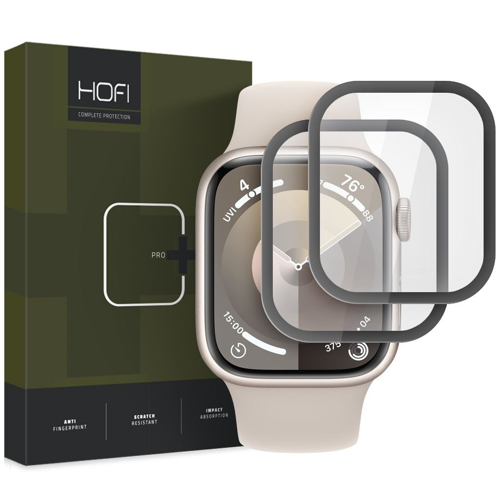 Hofi Hybrid Pro+ Apple Watch 7/8/9 41mm black [2 PACK]