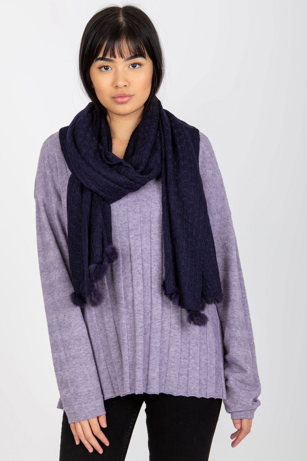  Shawl model 185905 AT  navy blue