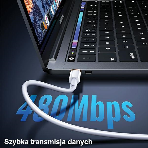USAMS Cable U63 USB-C - Lightning 1,2m 20W PD Fast Charge black SJ484USB01 (US-SJ484)