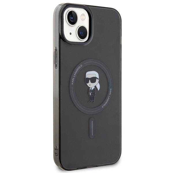Karl Lagerfeld KLHMP15MHFCKNOK Apple iPhone 15 Plus / 14 Plus hardcase IML Ikonik MagSafe black