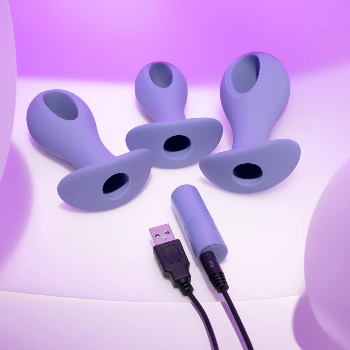Anal plug Evolved Purple (8,9 cm) (9,5 cm) (10,1 cm)