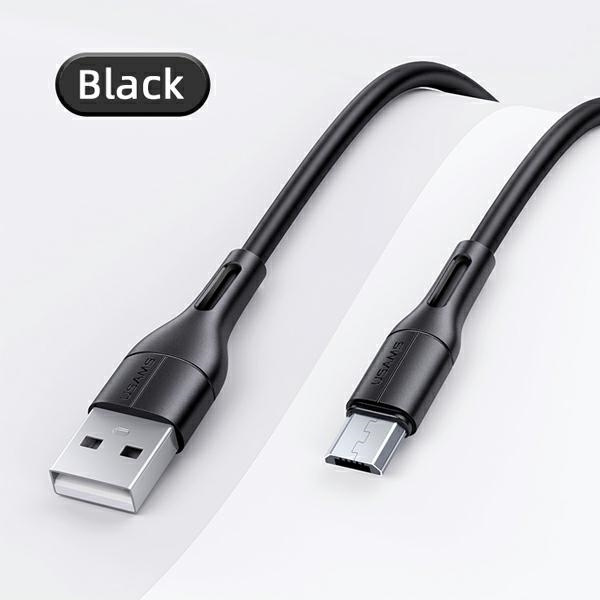 USAMS Cable U68 microUSB 2A Fast Charge 1m black SJ502USB01 (US-SJ502)