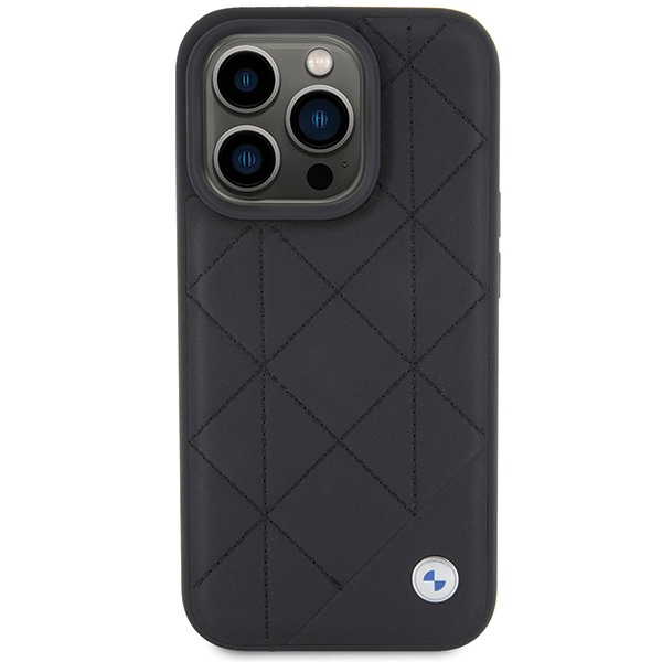 BMW BMHCP15X22RQDK Apple iPhone 15 Pro Max Leather Quilted black